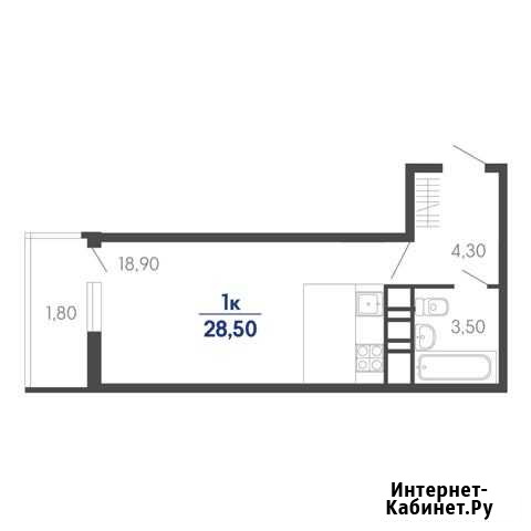 1-комнатная квартира, 28.5 м², 20/24 эт. на продажу в Краснодаре Краснодар - изображение 1