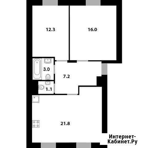 2-комнатная квартира, 62.3 м², 4/4 эт. на продажу в Лесном Городке Лесной Городок