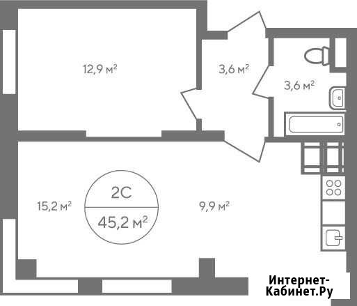2-комнатная квартира, 45.2 м², 18/23 эт. на продажу в Москве Москва - изображение 1
