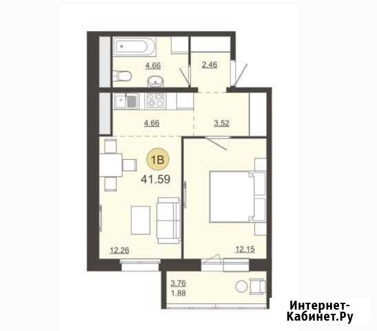 1-комнатная квартира, 40 м², 3/4 эт. на продажу в Сургуте Ханты-Мансийского АО Сургут - изображение 1