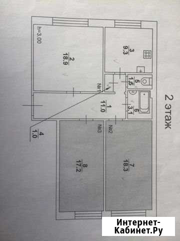 Комната 18.3 м² в 3-ком. кв., 2/5 эт. на продажу в Саратове Саратов - изображение 1