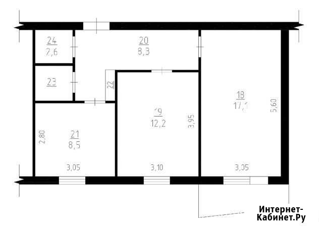 2-комнатная квартира, 50 м², 3/9 эт. на продажу в Ливнах Ливны - изображение 1