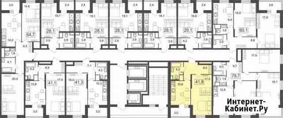 1-комнатная квартира, 41.8 м², 4/25 эт. на продажу в Москве Москва