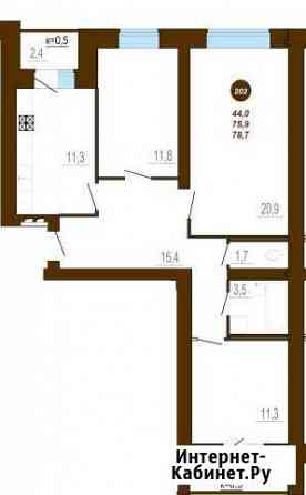 3-комнатная квартира, 78.7 м², 2/10 эт. на продажу в Твери Тверь