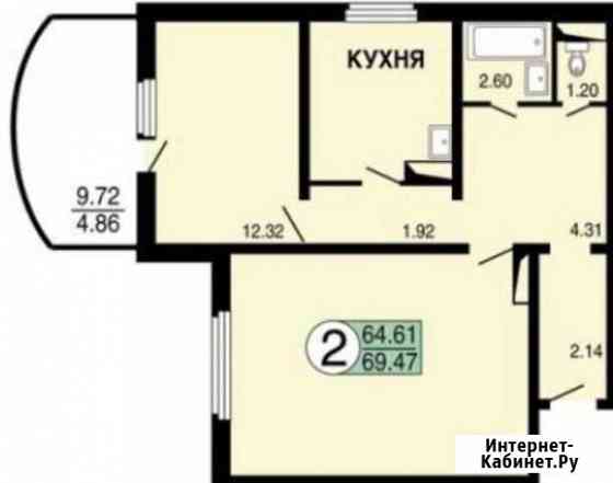 2-комнатная квартира, 69 м², 16/17 эт. на продажу в Красноярске Красноярск