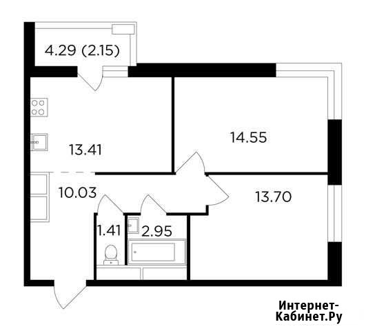 2-комнатная квартира, 58.2 м², 17/25 эт. на продажу в Одинцово Одинцово - изображение 1