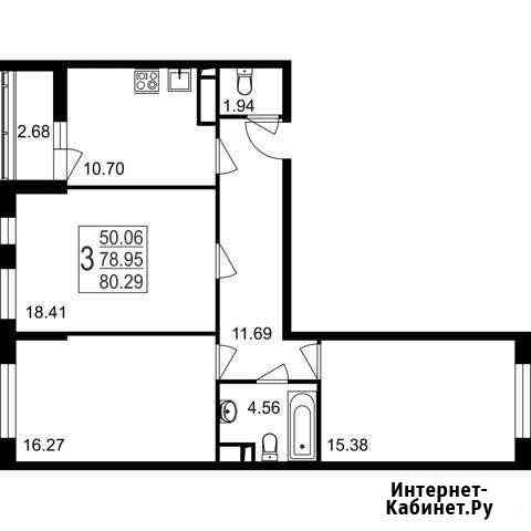 3-комнатная квартира, 80.3 м², 1/8 эт. на продажу в Нахабино Нахабино