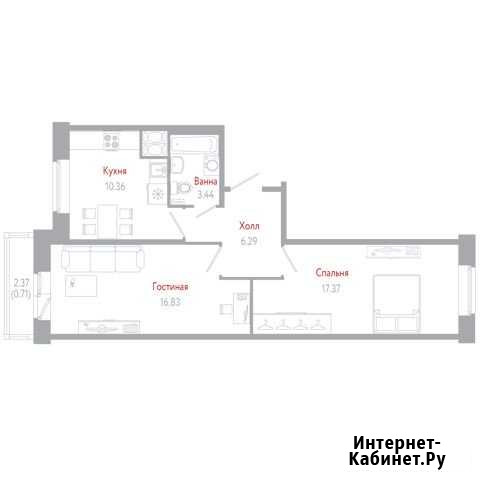 2-комнатная квартира, 55 м², 7/11 эт. на продажу в Санкт-Петербурге Санкт-Петербург - изображение 1