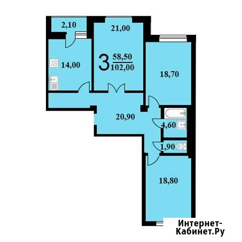 3-комнатная квартира, 102 м², 8/9 эт. на продажу в Старом Осколе Старый Оскол - изображение 1