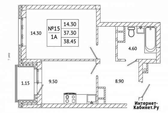 1-комнатная квартира, 38.5 м², 3/5 эт. на продажу в Малаховке Малаховка