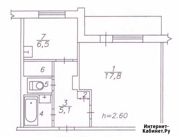 1-комнатная квартира, 37 м², 3/5 эт. на продажу в Петрове Вале Петров Вал - изображение 1