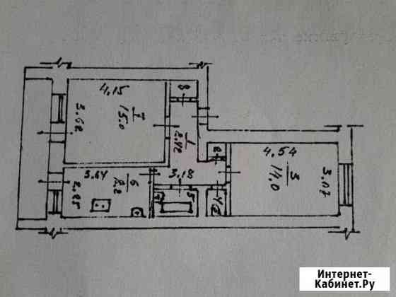 2-комнатная квартира, 50.4 м², 1/2 эт. на продажу в Шимске Шимск