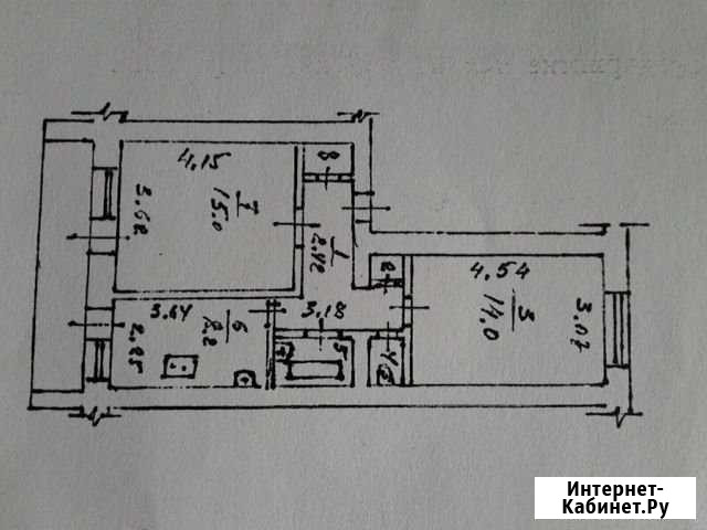 2-комнатная квартира, 50.4 м², 1/2 эт. на продажу в Шимске Шимск - изображение 1