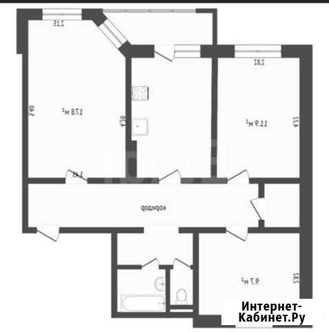 3-комнатная квартира, 70.7 м², 3/9 эт. на продажу в Сургуте Ханты-Мансийского АО Сургут - изображение 1