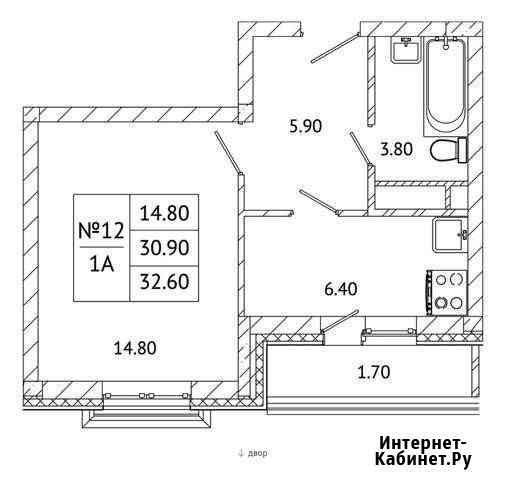 1-комнатная квартира, 32.6 м², 2/5 эт. на продажу в Малаховке Малаховка