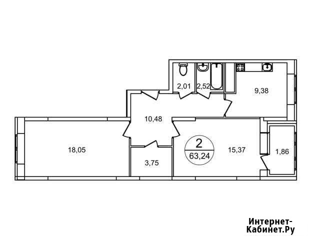 2-комнатная квартира, 63.4 м², 10/22 эт. на продажу в Балашихе Балашиха - изображение 1