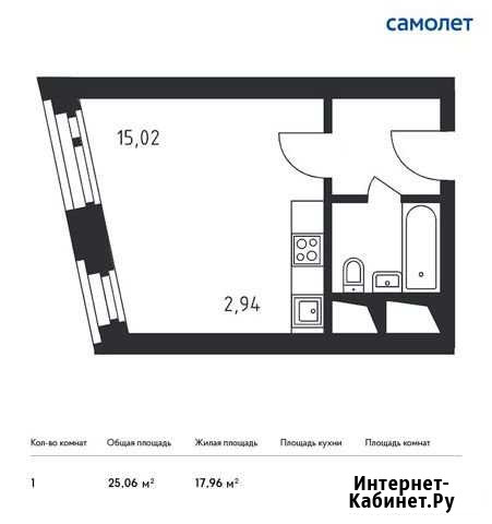Квартира-студия, 25.1 м², 31/33 эт. на продажу в Одинцово Одинцово - изображение 1