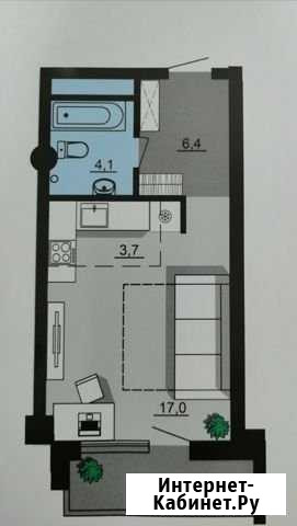 1-комнатная квартира, 33.3 м², 10/24 эт. на продажу в Челябинске Челябинск - изображение 1