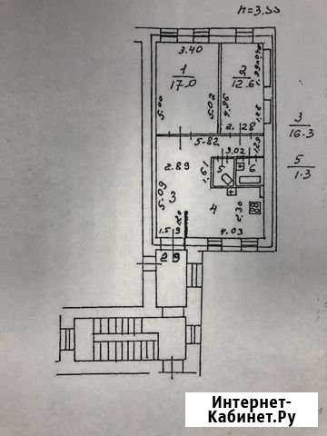 2-комнатная квартира, 59 м², 2/5 эт. в аренду на длительный срок в Санкт-Петербурге Санкт-Петербург - изображение 1