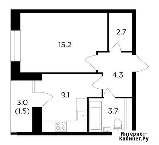 1-комнатная квартира, 36.5 м², 2/16 эт. на продажу в Пушкино Пушкино - изображение 1