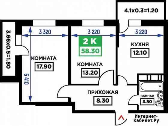 2-комнатная квартира, 58.3 м², 5/19 эт. на продажу в Краснодаре Краснодар