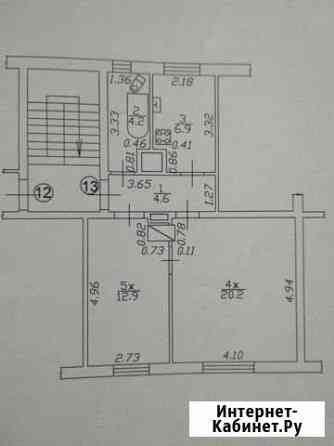 2-комнатная квартира, 49 м², 3/3 эт. на продажу в Гусеве Гусев