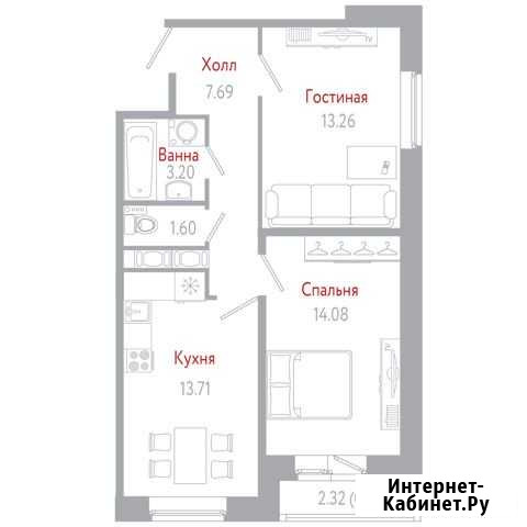 2-комнатная квартира, 54.2 м², 11/11 эт. на продажу в Санкт-Петербурге Санкт-Петербург - изображение 1
