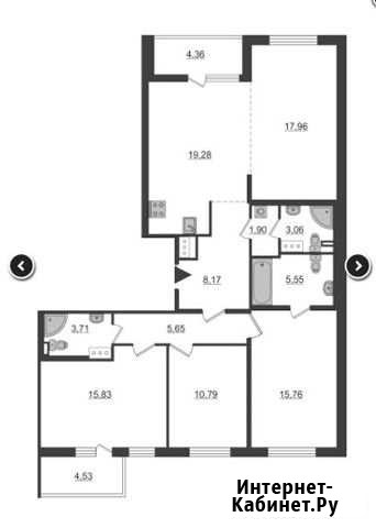 4-комнатная квартира, 116.6 м², 12/12 эт. на продажу в Санкт-Петербурге Санкт-Петербург - изображение 1