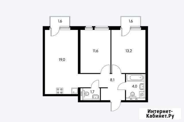 2-комнатная квартира, 58.5 м², 17/33 эт. на продажу в Красногорске Московской области Красногорск - изображение 1