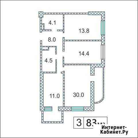 3-комнатная квартира, 83 м², 13/19 эт. на продажу в Ростове-на-Дону Ростов-на-Дону