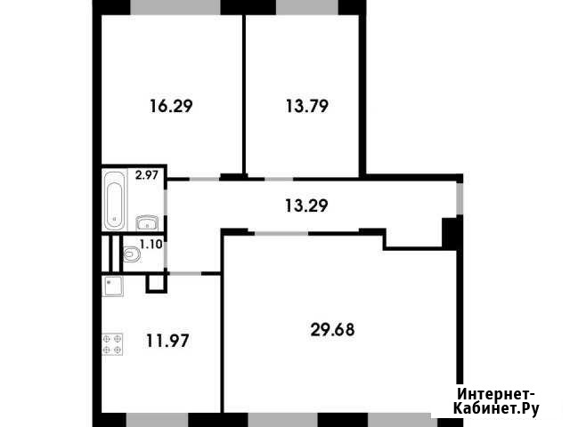 3-комнатная квартира, 88.9 м², 4/4 эт. на продажу в Лесном Городке Лесной Городок - изображение 1