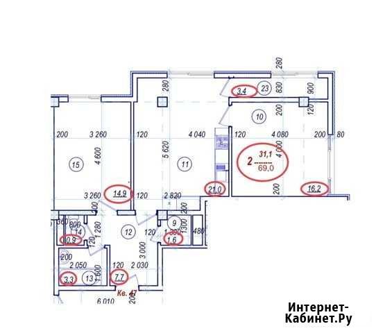 2-комнатная квартира, 65 м², 4/6 эт. на продажу в Мысхако Мысхако - изображение 1