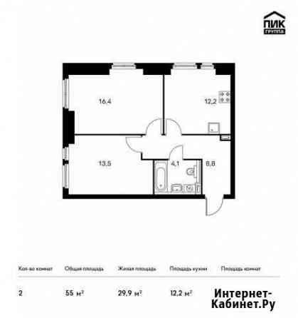 2-комнатная квартира, 55 м², 31/33 эт. на продажу в Красногорске Московской области Красногорск