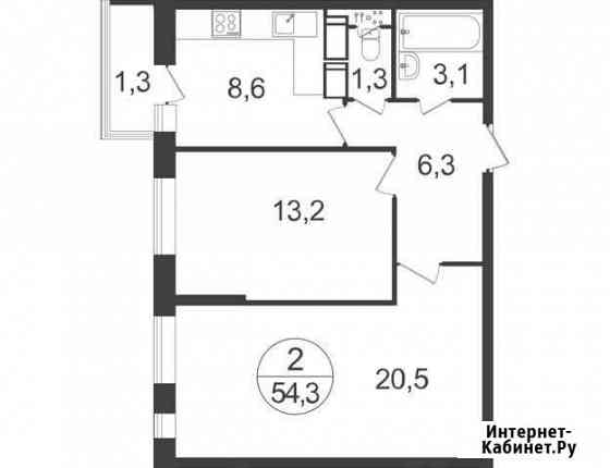 2-комнатная квартира, 54.3 м², 16/22 эт. на продажу в Балашихе Балашиха