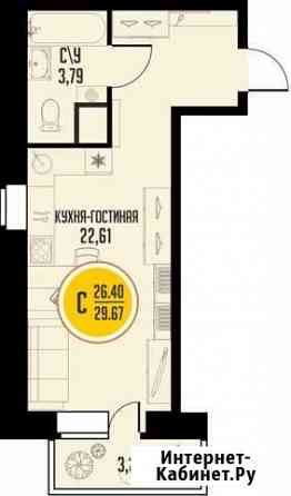 1-комнатная квартира, 26.4 м², 13/19 эт. на продажу в Тобольске Тобольск