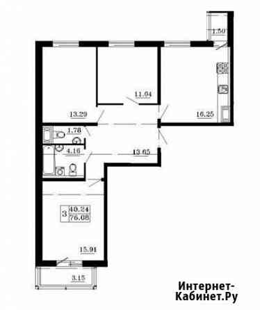 3-комнатная квартира, 76 м², 4/24 эт. на продажу в Санкт-Петербурге Санкт-Петербург