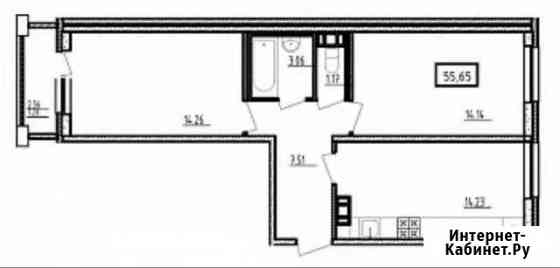 2-комнатная квартира, 55.7 м², 9/9 эт. на продажу в Пушкине Пушкин