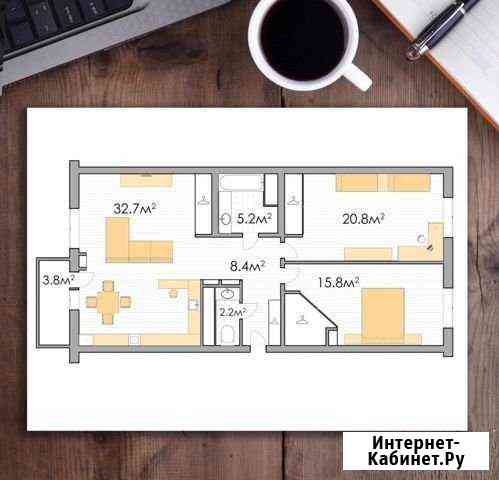 2-комнатная квартира, 87.6 м², 9/12 эт. на продажу в Санкт-Петербурге Санкт-Петербург