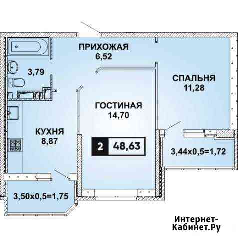 2-комнатная квартира, 50 м², 20/20 эт. на продажу в Краснодаре Краснодар