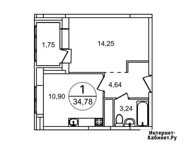 1-комнатная квартира, 34.8 м², 8/22 эт. на продажу в Балашихе Балашиха - изображение 1