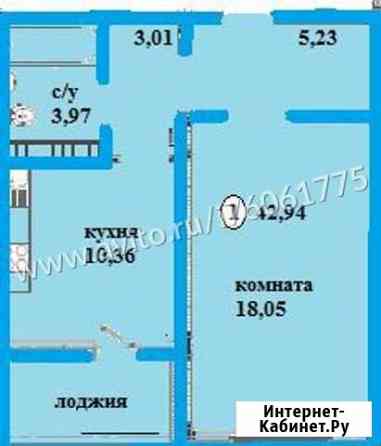 1-комнатная квартира, 42.9 м², 13/17 эт. на продажу в Оренбурге Оренбург