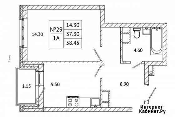 1-комнатная квартира, 38.5 м², 5/5 эт. на продажу в Малаховке Малаховка