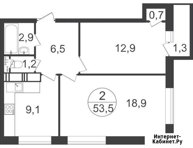 2-комнатная квартира, 53.5 м², 9/22 эт. на продажу в Балашихе Балашиха - изображение 1