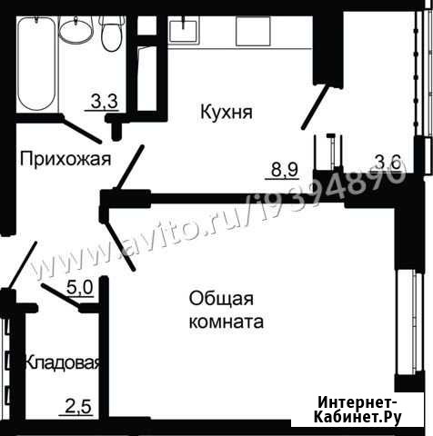 1-комнатная квартира, 40.3 м², 20/20 эт. на продажу в Калуге Калуга - изображение 1