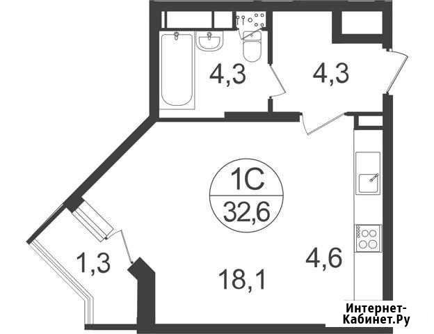 1-комнатная квартира, 32.6 м², 22/22 эт. на продажу в Балашихе Балашиха - изображение 1