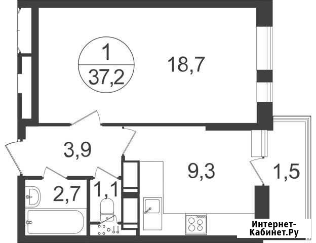 1-комнатная квартира, 37.2 м², 22/22 эт. на продажу в Балашихе Балашиха - изображение 1