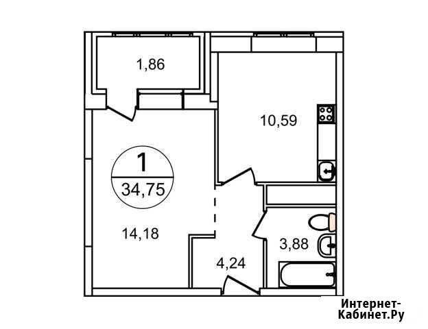 1-комнатная квартира, 34.8 м², 12/22 эт. на продажу в Балашихе Балашиха - изображение 1