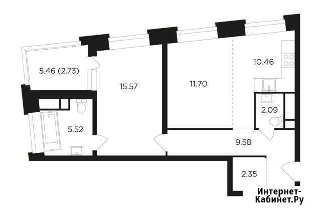 2-комнатная квартира, 60 м², 7/27 эт. на продажу в Москве Москва - изображение 1