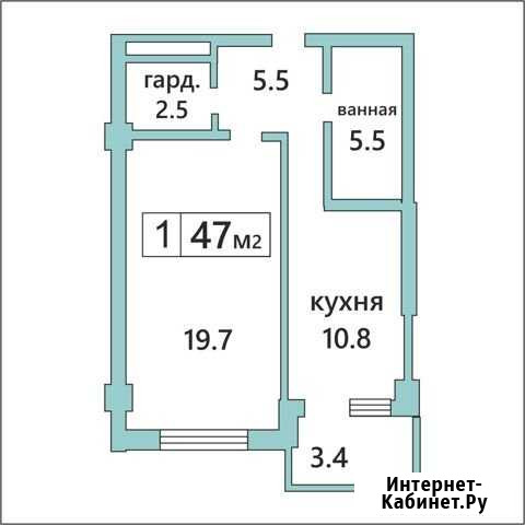 1-комнатная квартира, 47 м², 13/19 эт. на продажу в Ростове-на-Дону Ростов-на-Дону - изображение 1