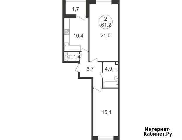 2-комнатная квартира, 61.2 м², 2/22 эт. на продажу в Балашихе Балашиха - изображение 1